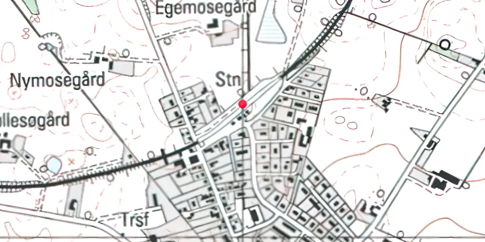 Historisk kort over Grevinge Station