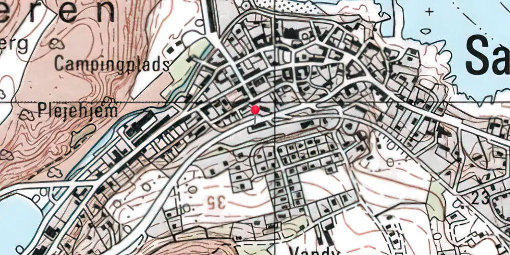Historisk kort over Sandvig Station
