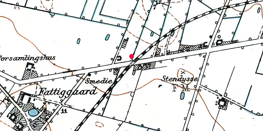 Historisk kort over Toreby Trinbræt
