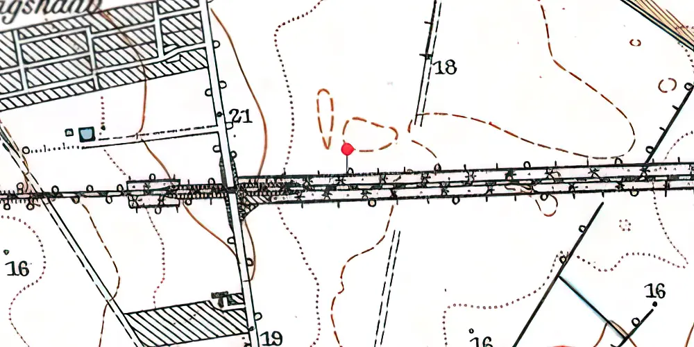 Historisk kort over Brøndbyøster S-togstrinbræt