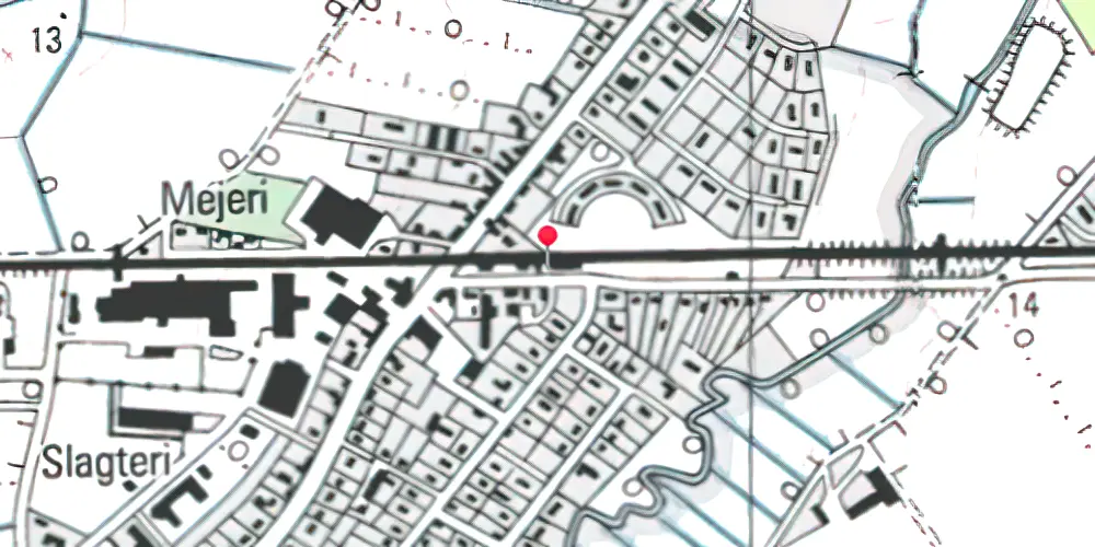 Historisk kort over Bylderup-Bov Station