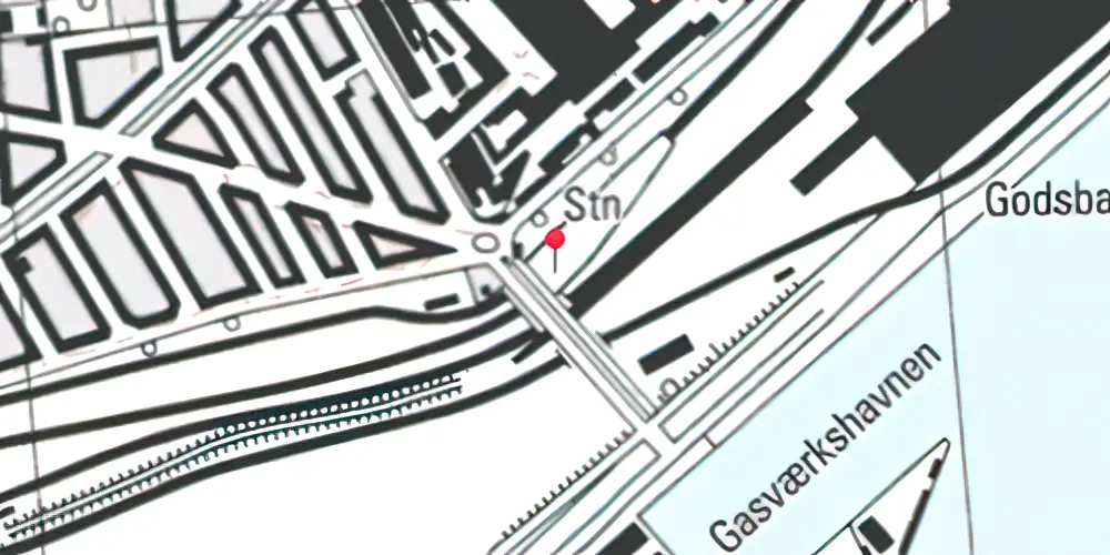 Historisk kort over Dybbølsbro S-togstrinbræt