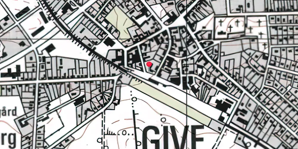 Historisk kort over Give Station