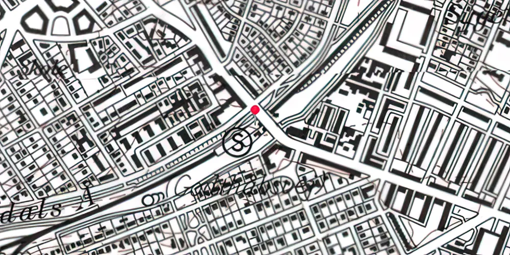 Historisk kort over Grøndal S-togstrinbræt