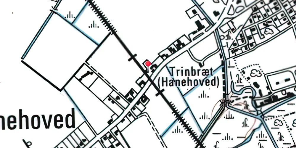 Historisk kort over Hanehoved Trinbræt