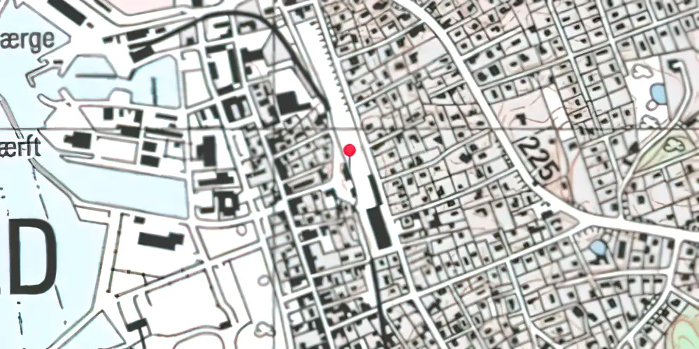 Historisk kort over Hundested Station