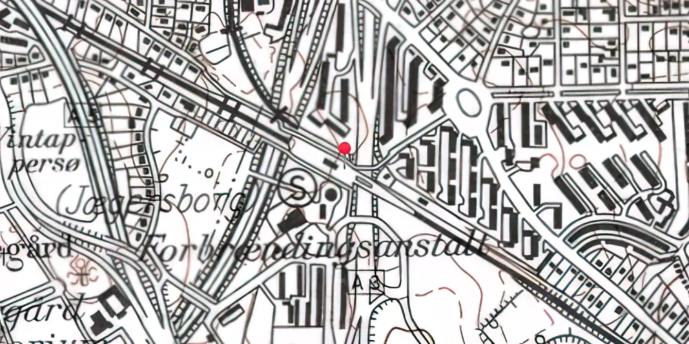 Historisk kort over Jægersborg S-togstrinbræt