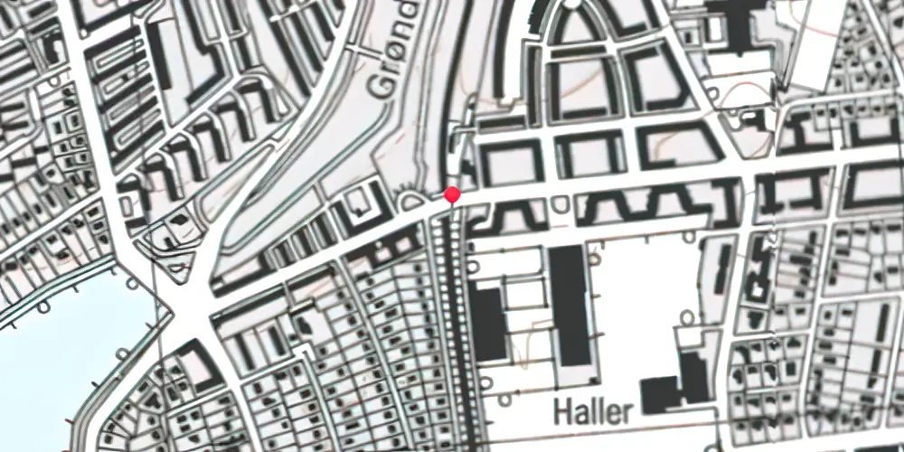 Historisk kort over KB Hallen S-togstrinbræt