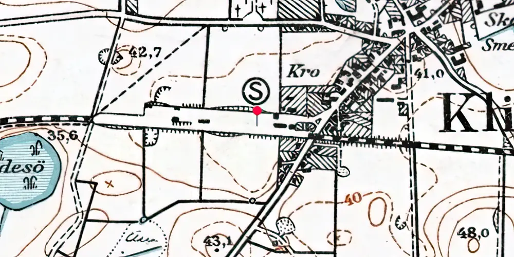 Historisk kort over Kliplev Trinbræt