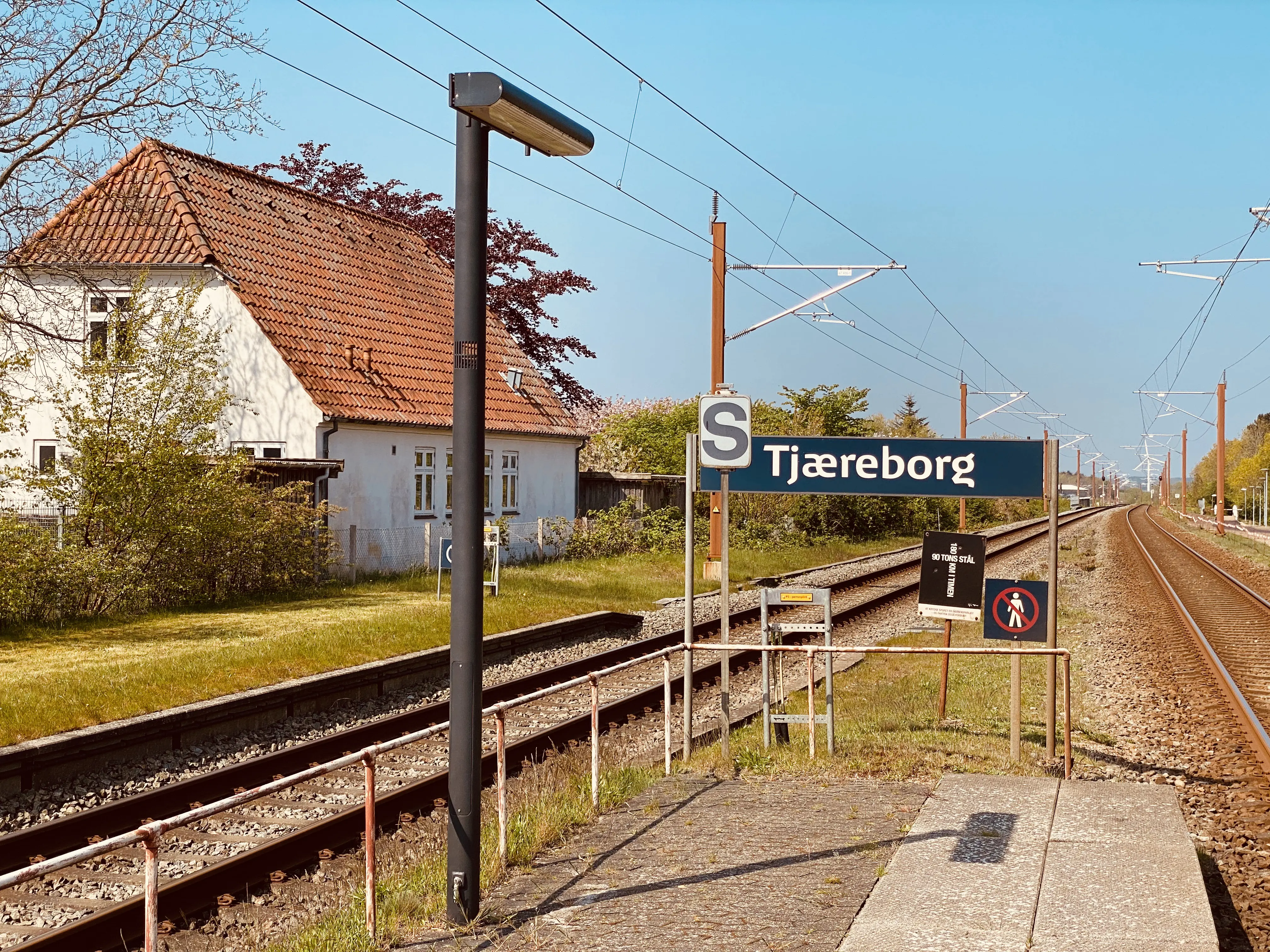 Billede af Tjæreborg Station, som er nedrevet og afløst af dette Trinbræt.