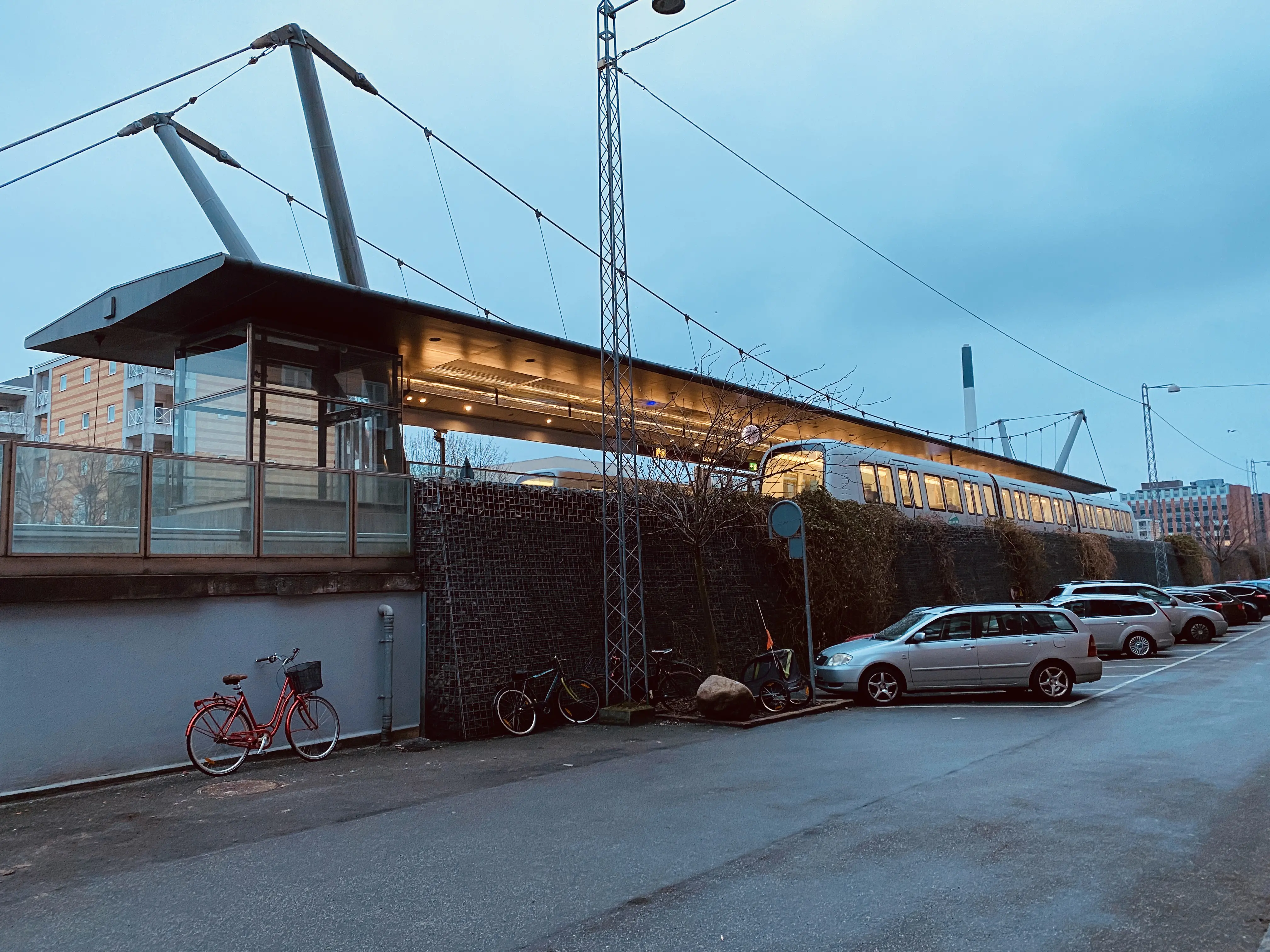 Billede af Lindevang S-togstrinbræt, som er nedlagt og blevet til Lindevang Metrostation.