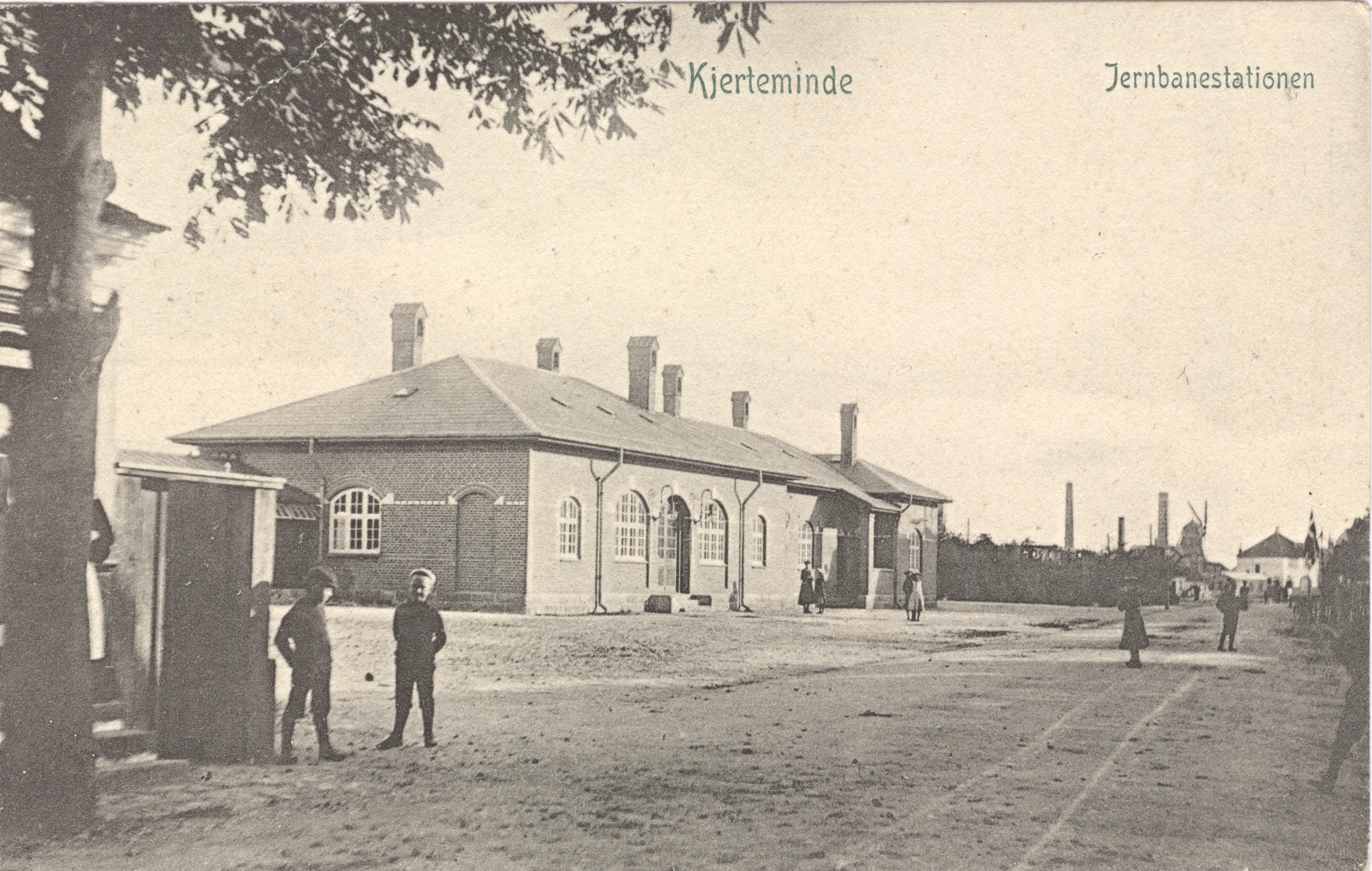 Postkort med Kerteminde Station.