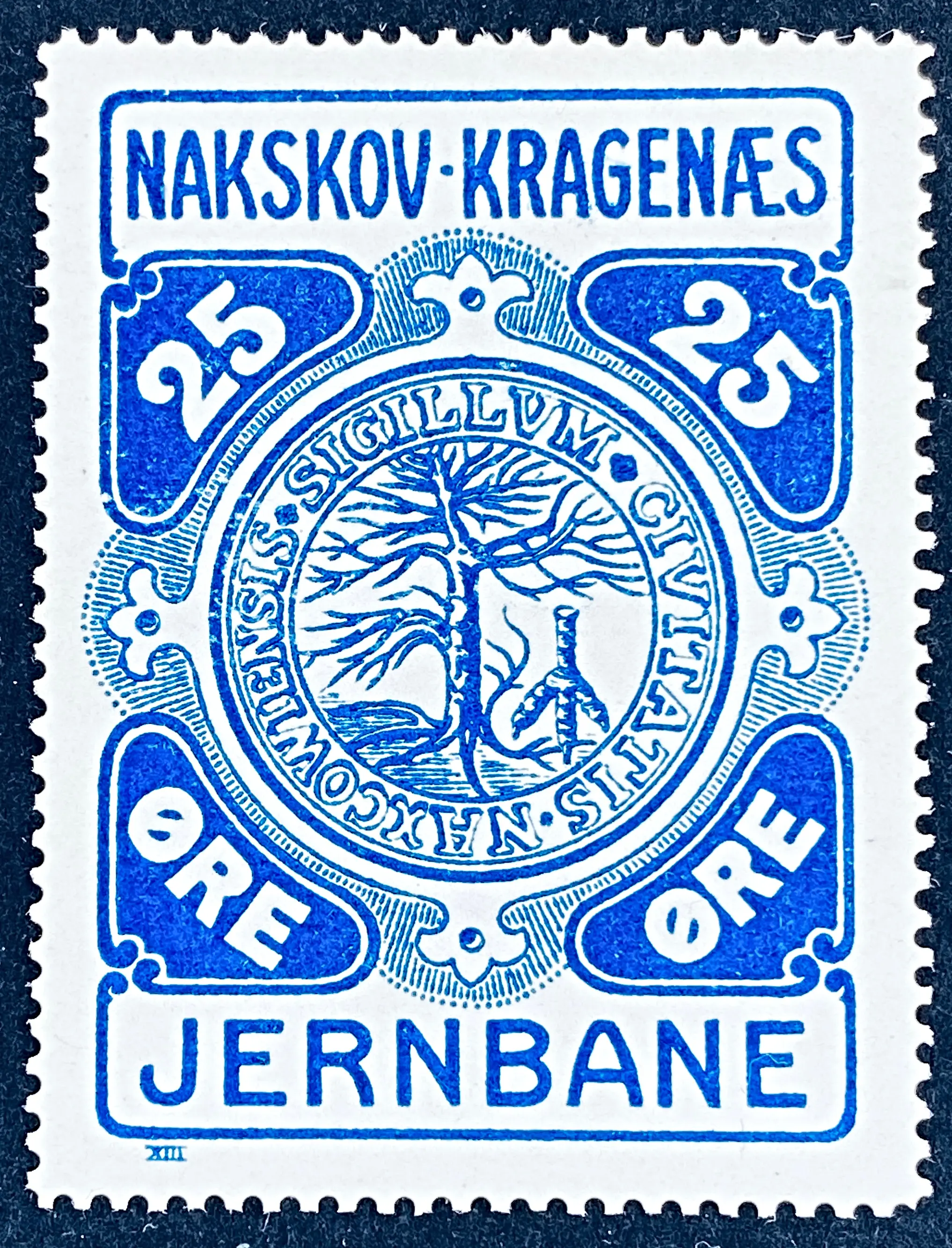 NKJ 1 - 25 Øre - Blå.