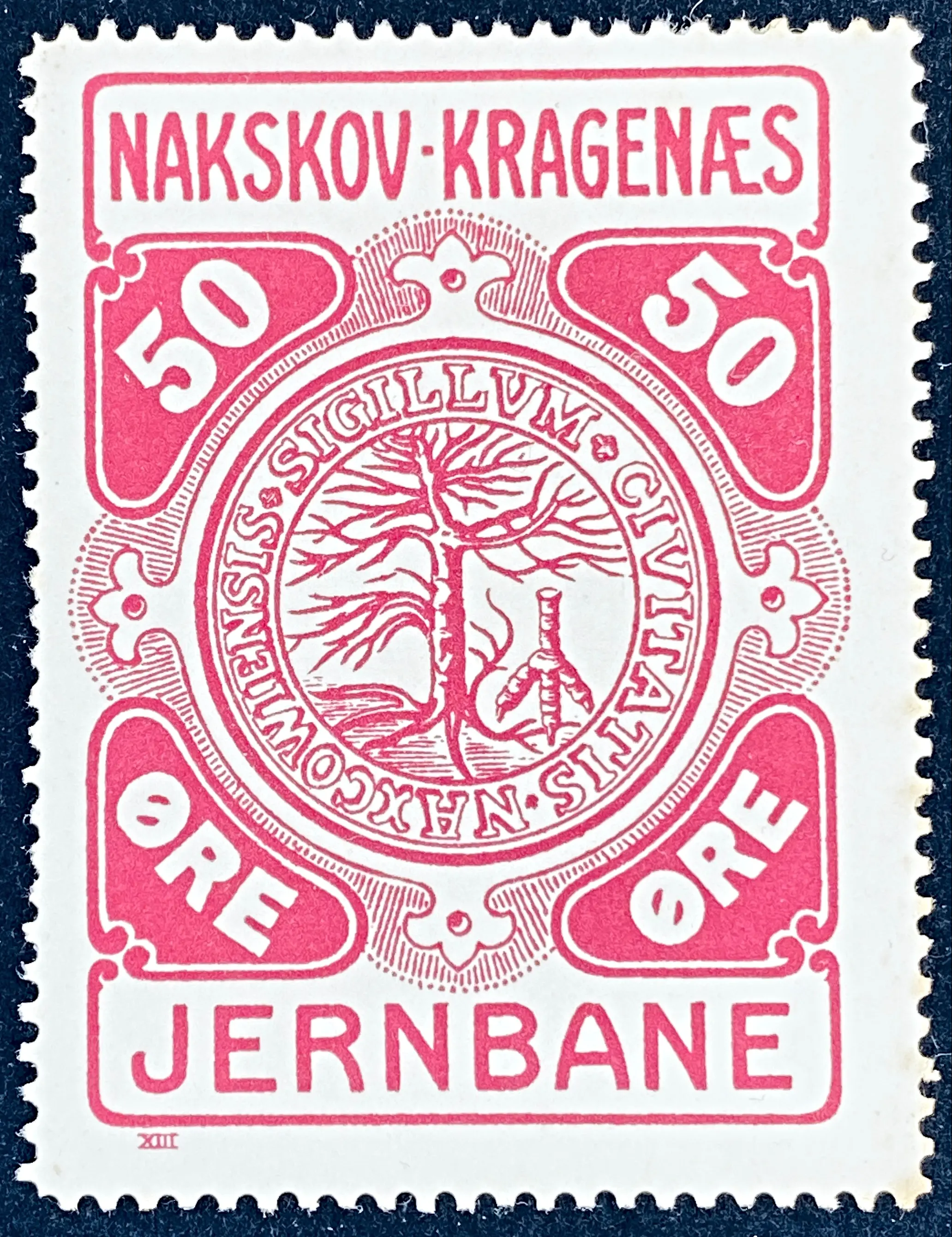 NKJ 16 - 50 Øre - Rød.