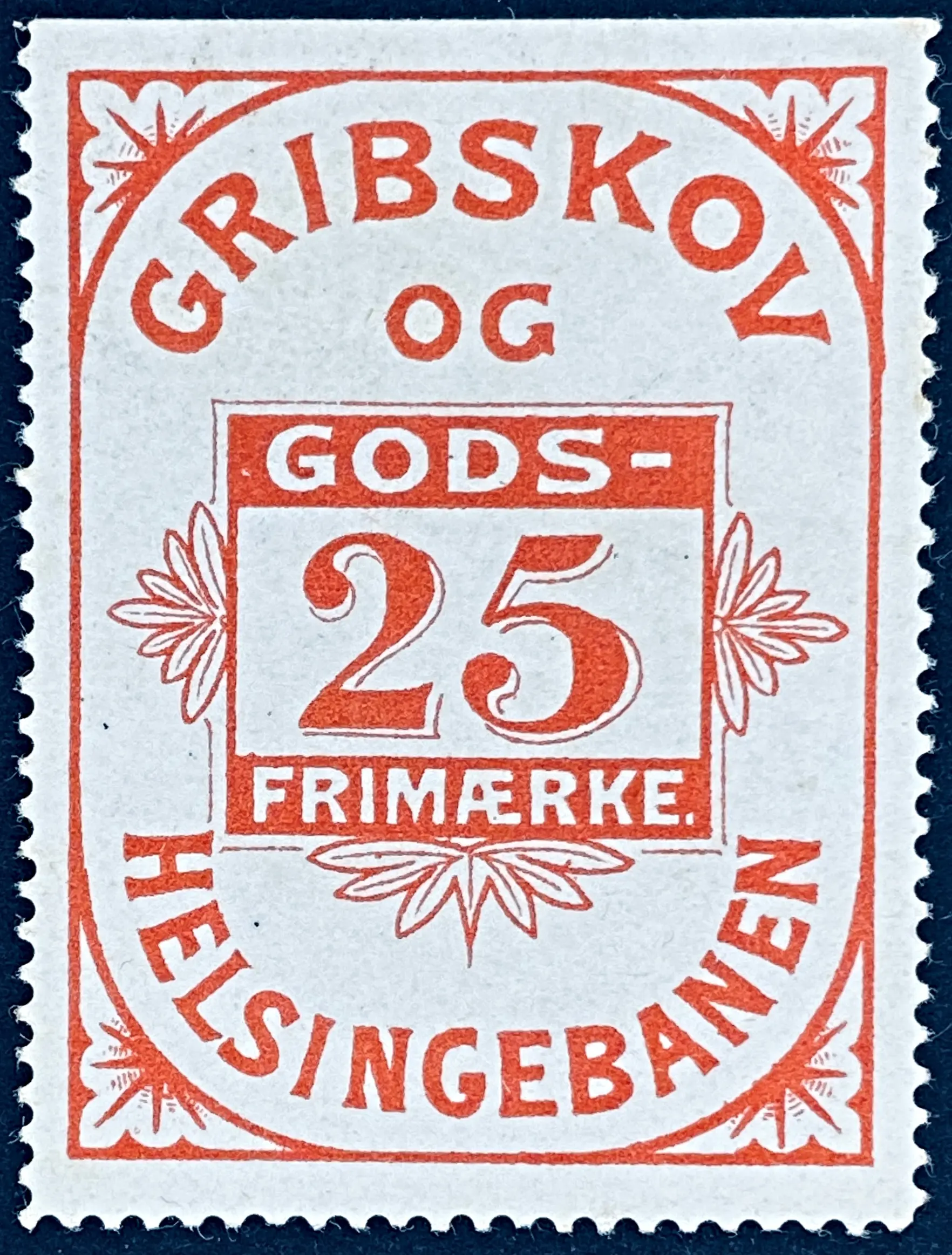 GDS 2A - 25 Øre (Tyndt papir) - Rød.