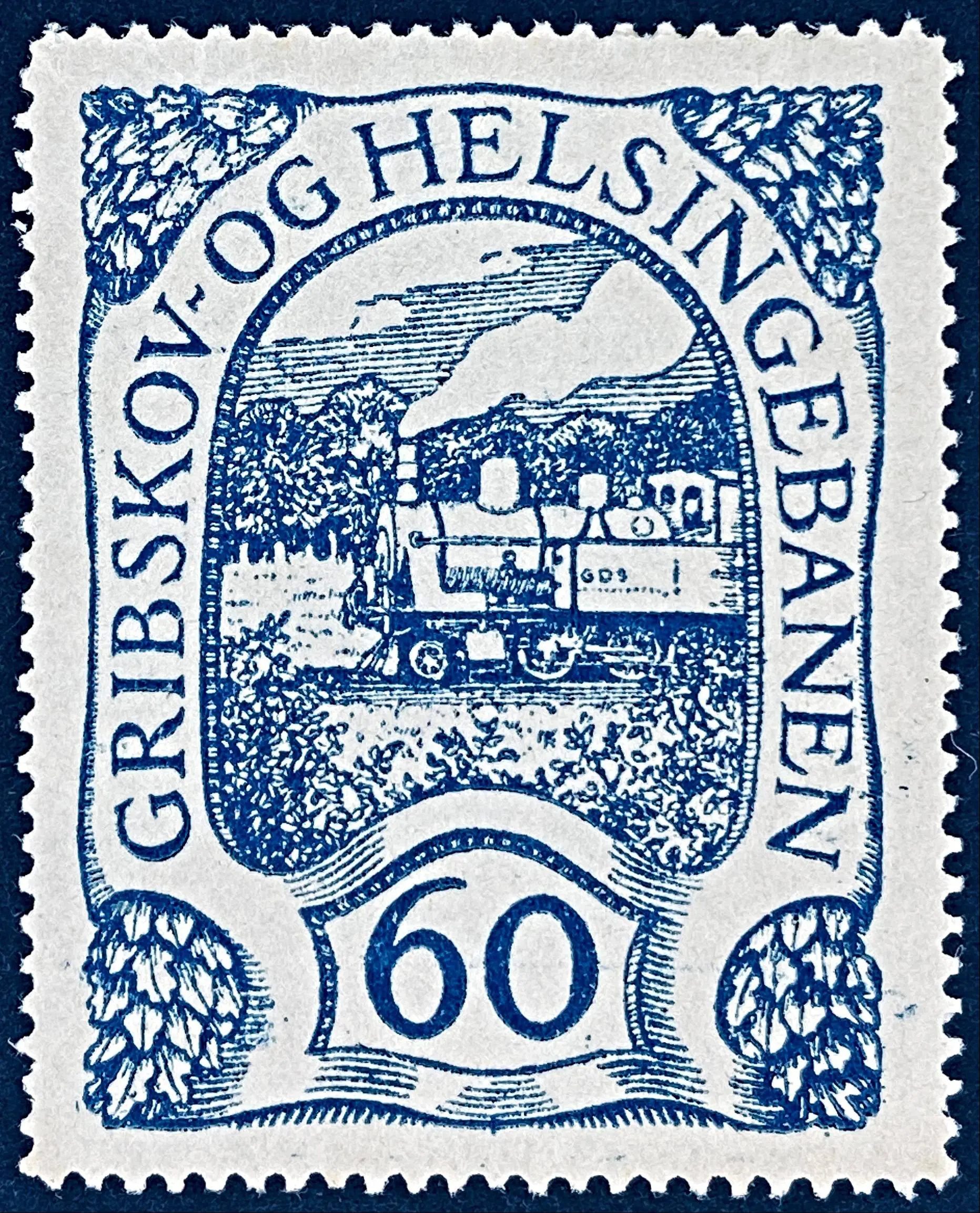 GDS 11 - 60 Øre Motiv: Damptog - Blå.