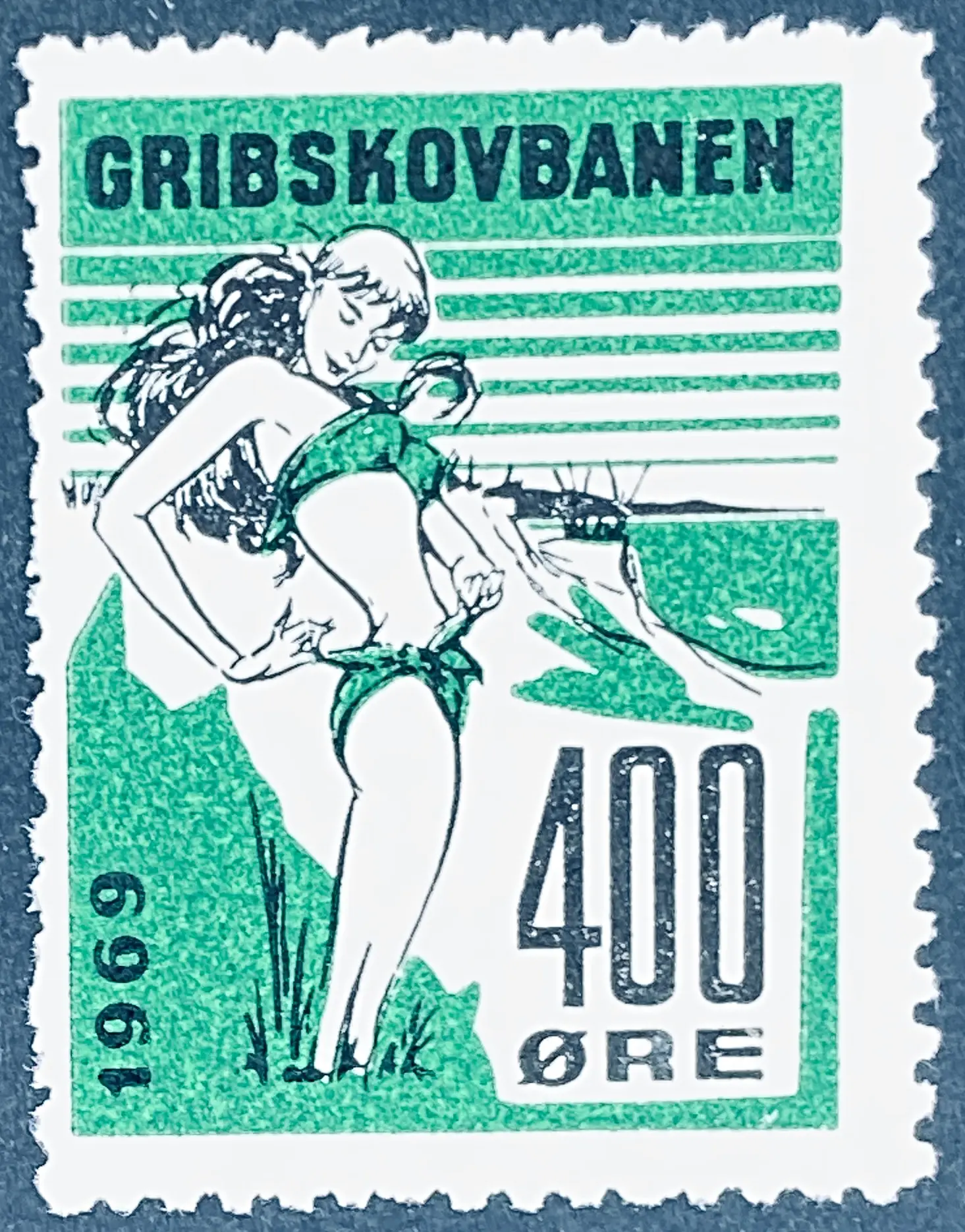 GDS 98 - 400 Motiv: Badepige - Sort og Grøn.