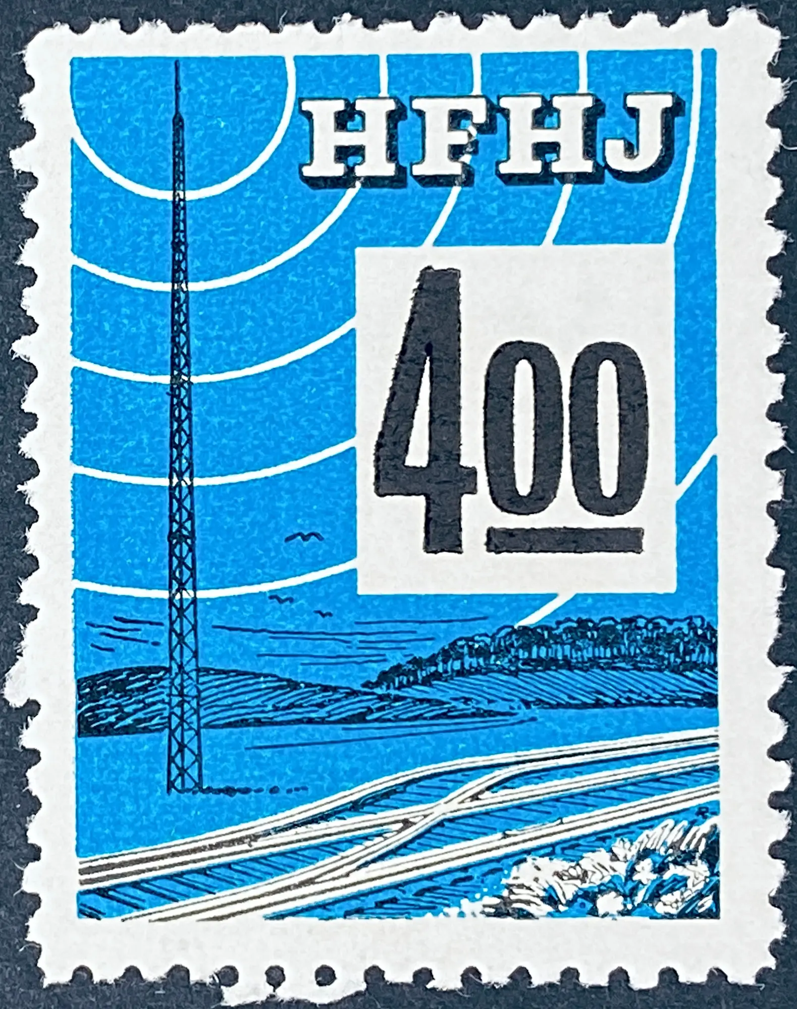 HFHJ 142 - 4<sup>00</sup> Kroner Motiv: Radiomast - Blå.