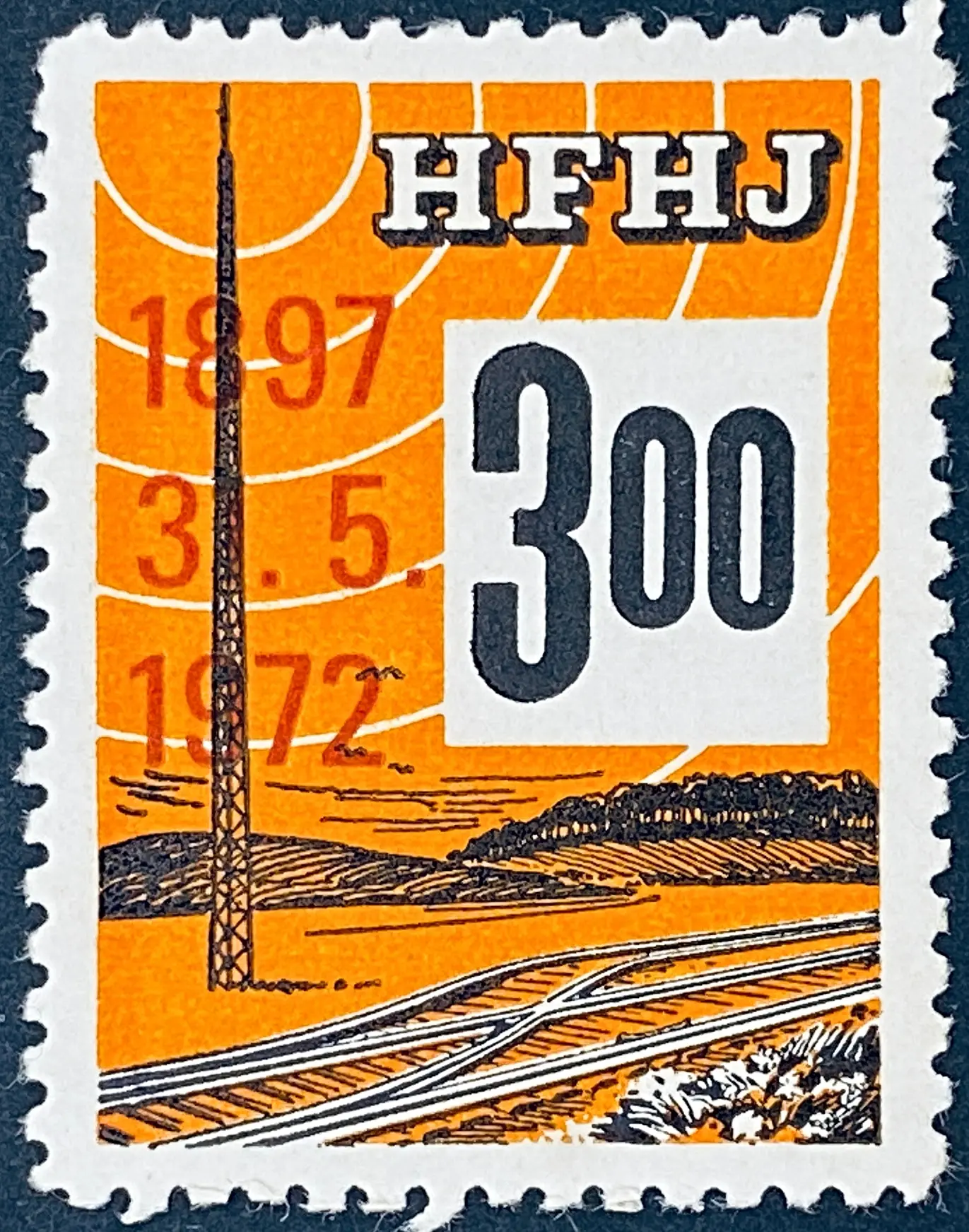 HFHJ 155 - 3<sup>00</sup> Kroner Motiv: Radiomast - Orange.