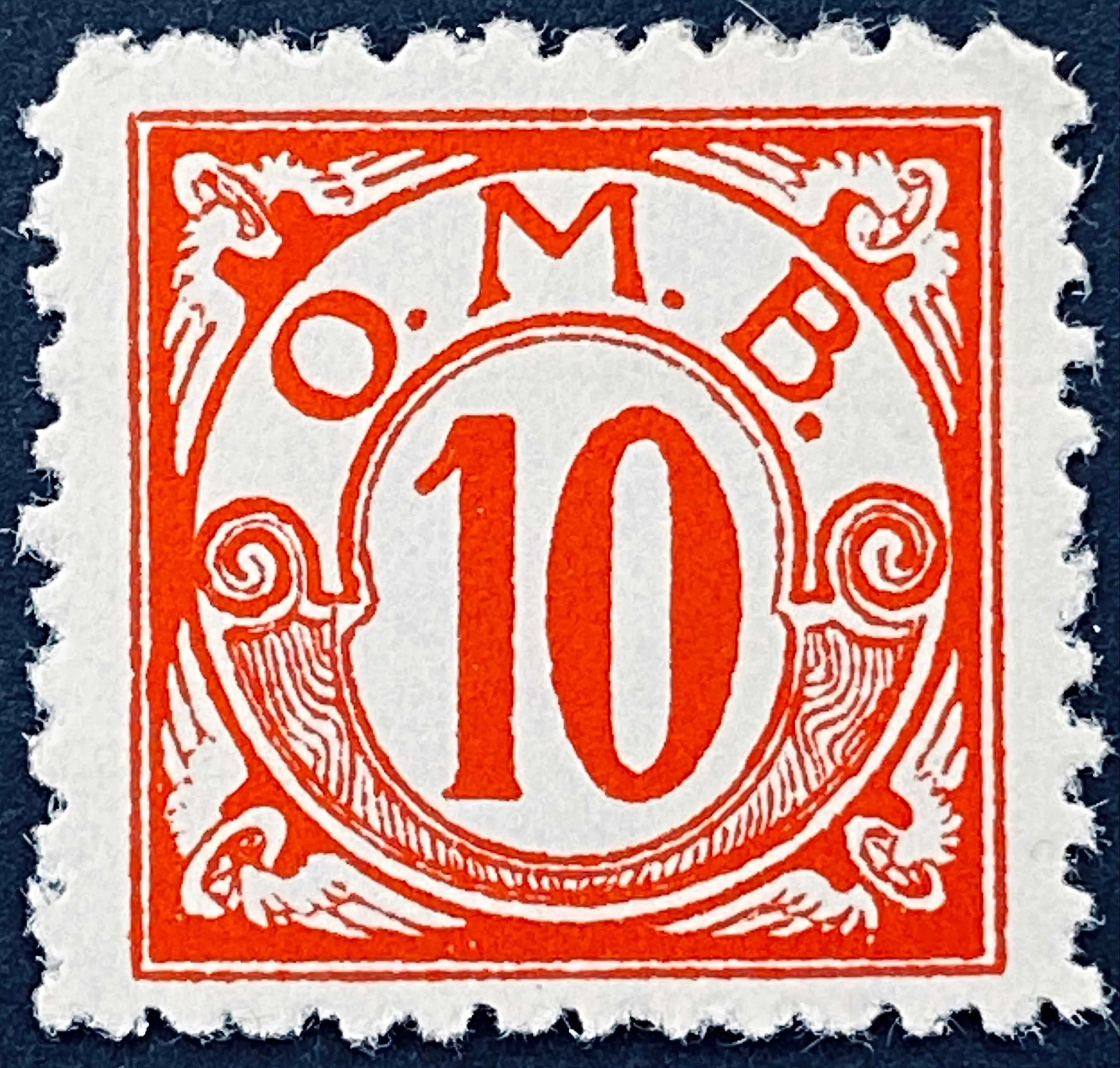 OMB F10AA - 10 Øre - Rød.