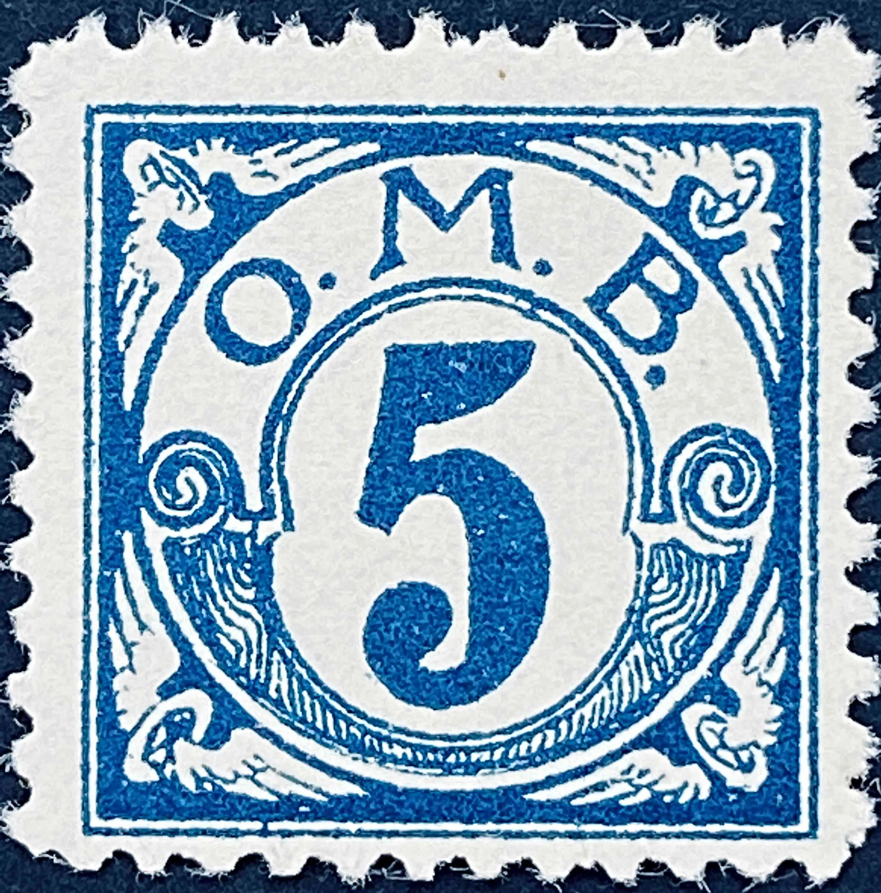 OMB F14 - 5 Øre - Blå.