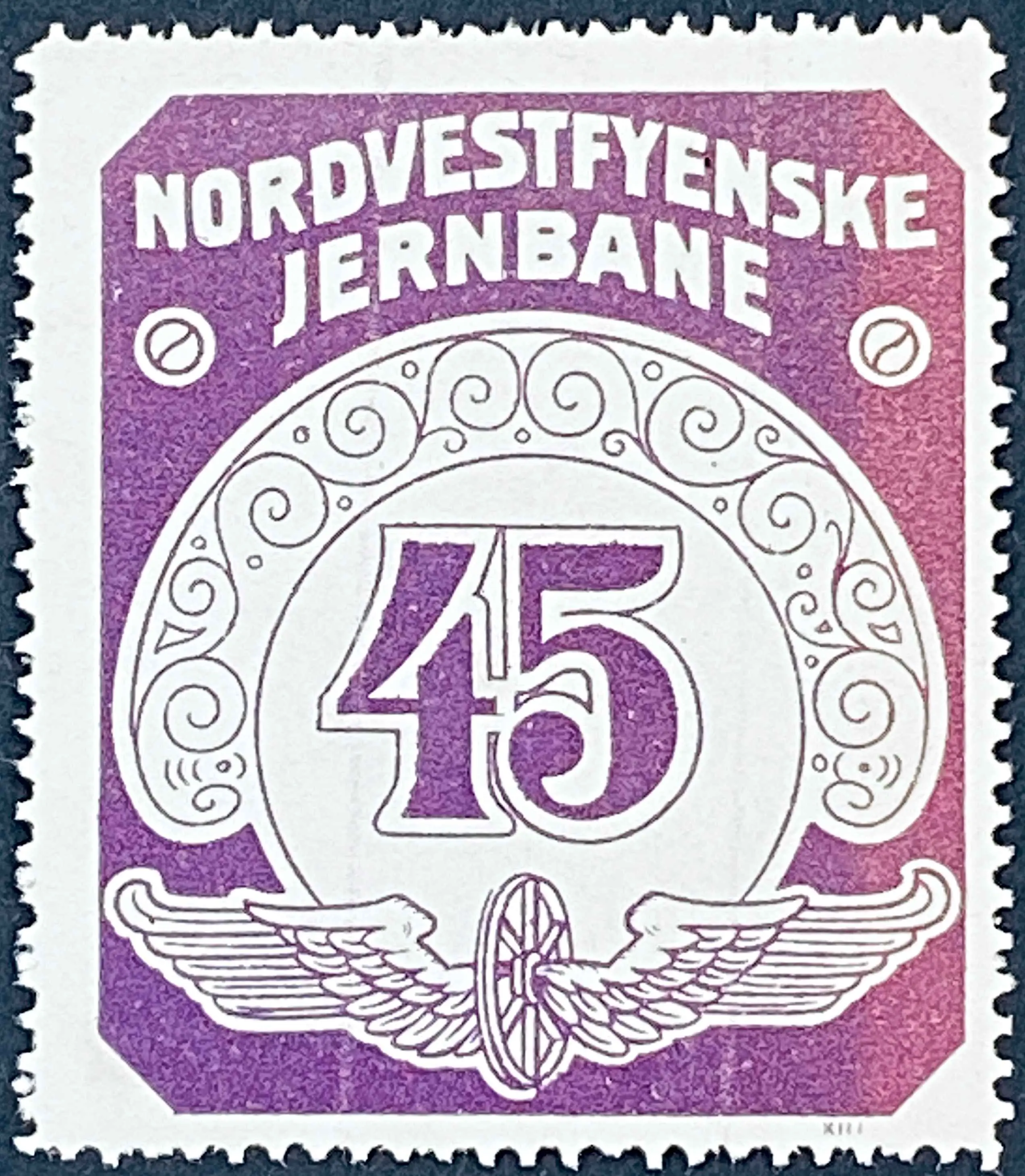 OMB 7A - 45 Øre - Violet.