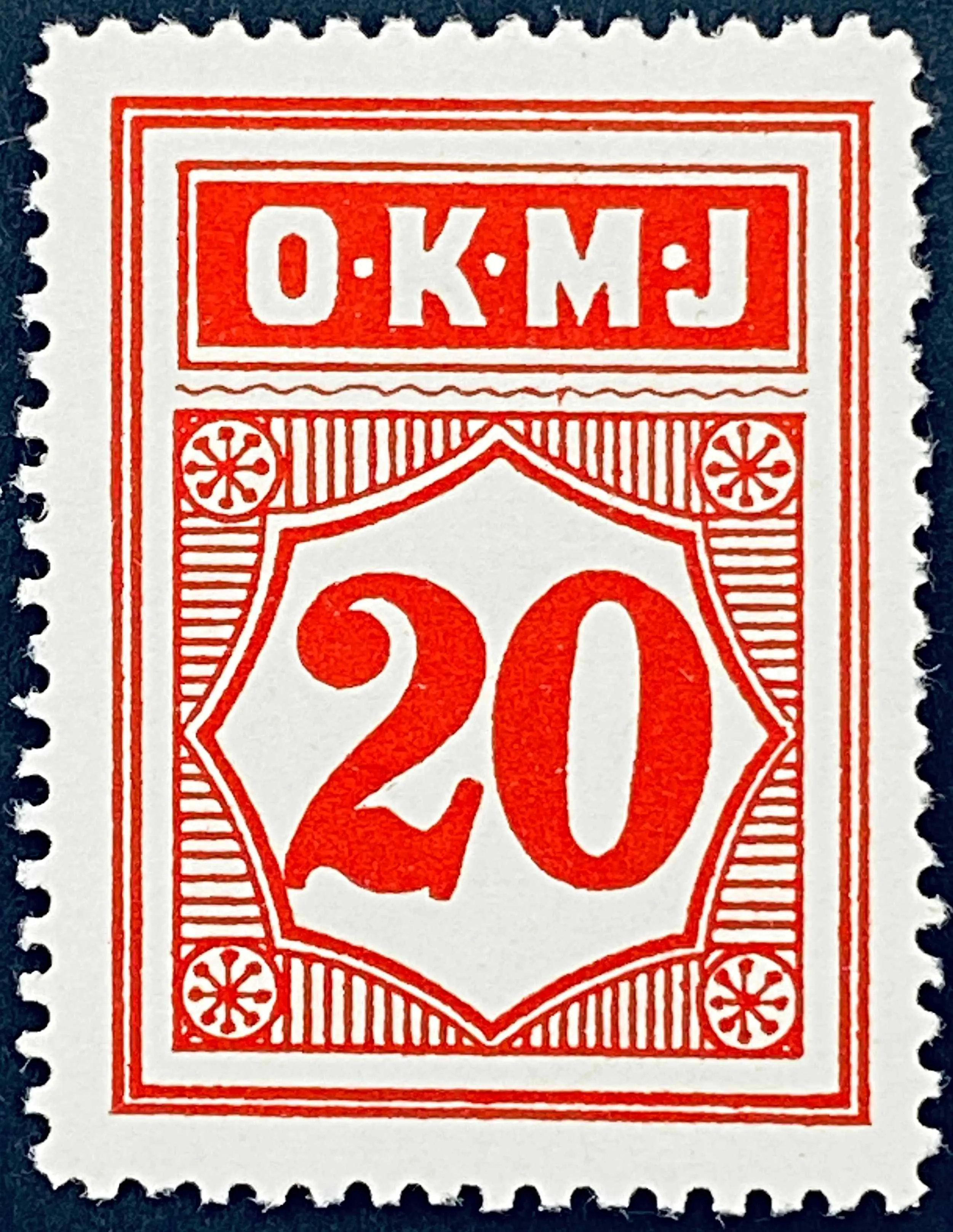 OKMJ 20 - 20 Øre - Rød.
