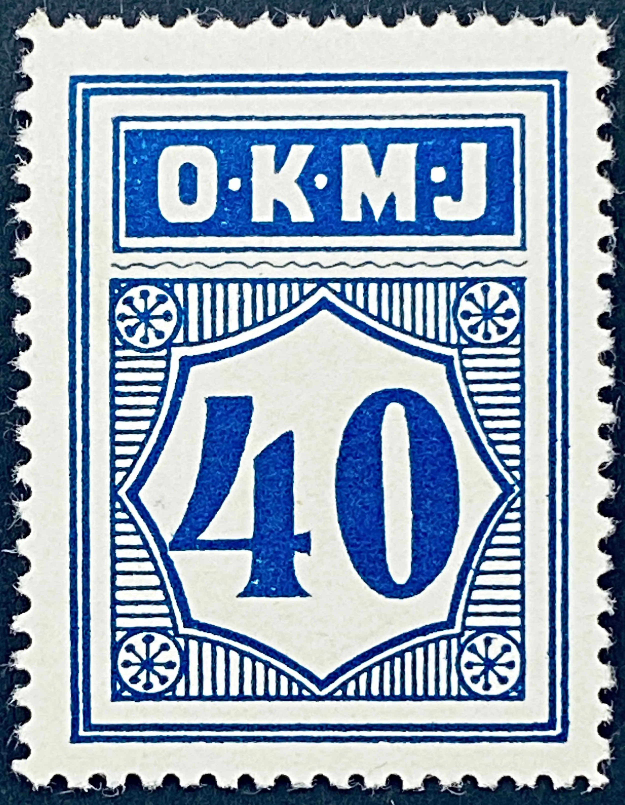 OKMJ 22 - 40 Øre - Blå.