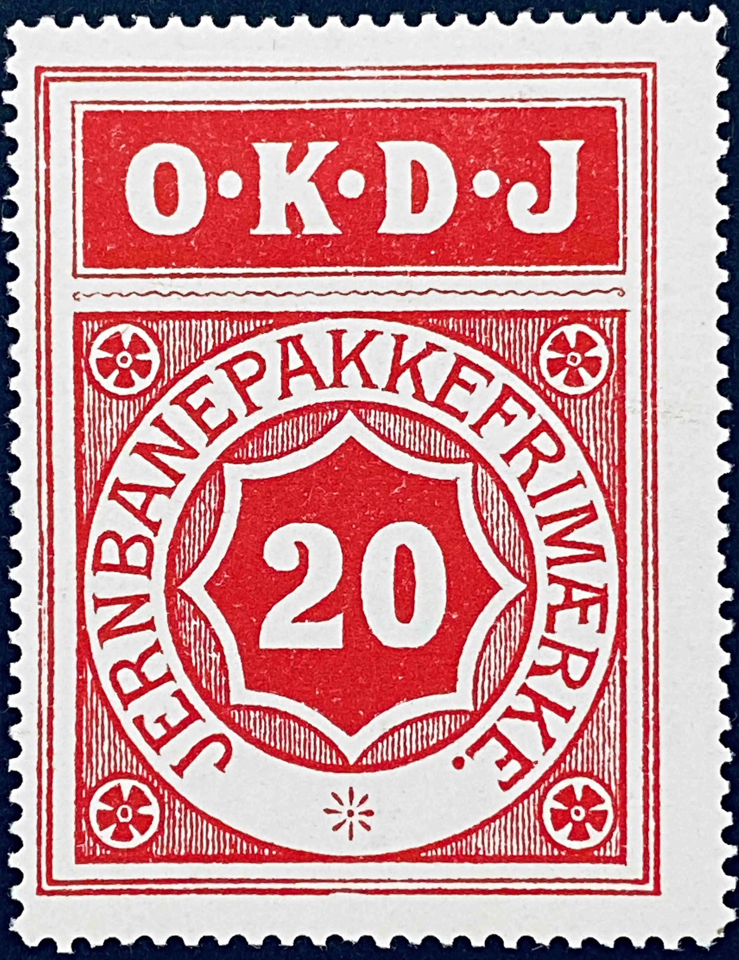 OKDJ 6 - 20 Øre - Rød.