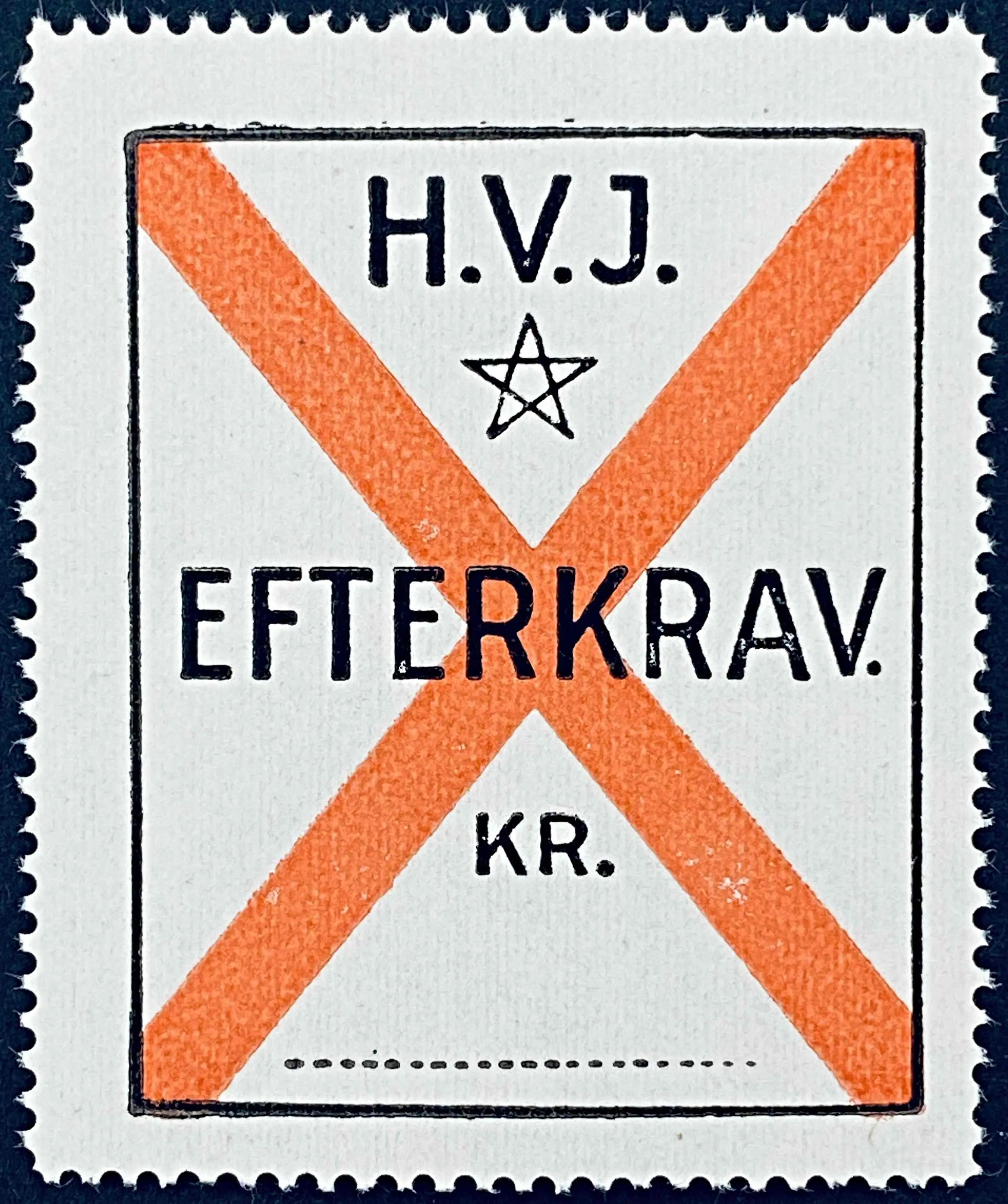 HVJ EK2 - Efterkravsmærke - Sort og Rød.