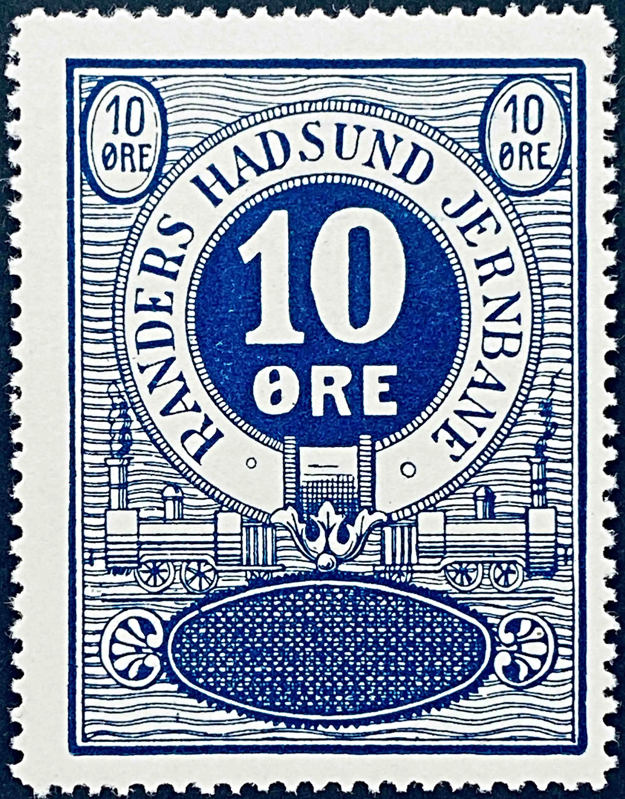RHJ 33 - 10 Øre - Blå Nuance.