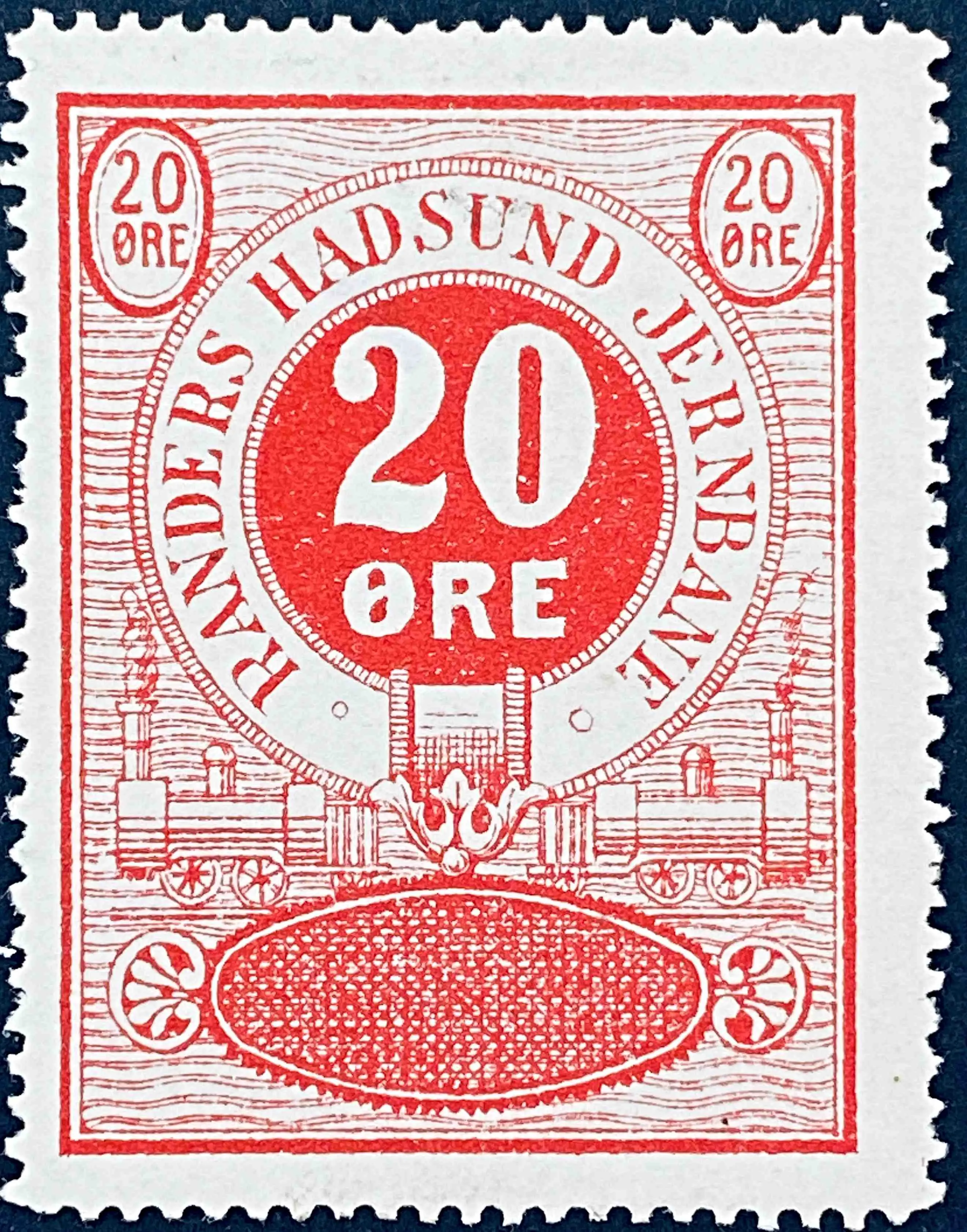 RHJ 34 - 20 Øre - Rød nuance.