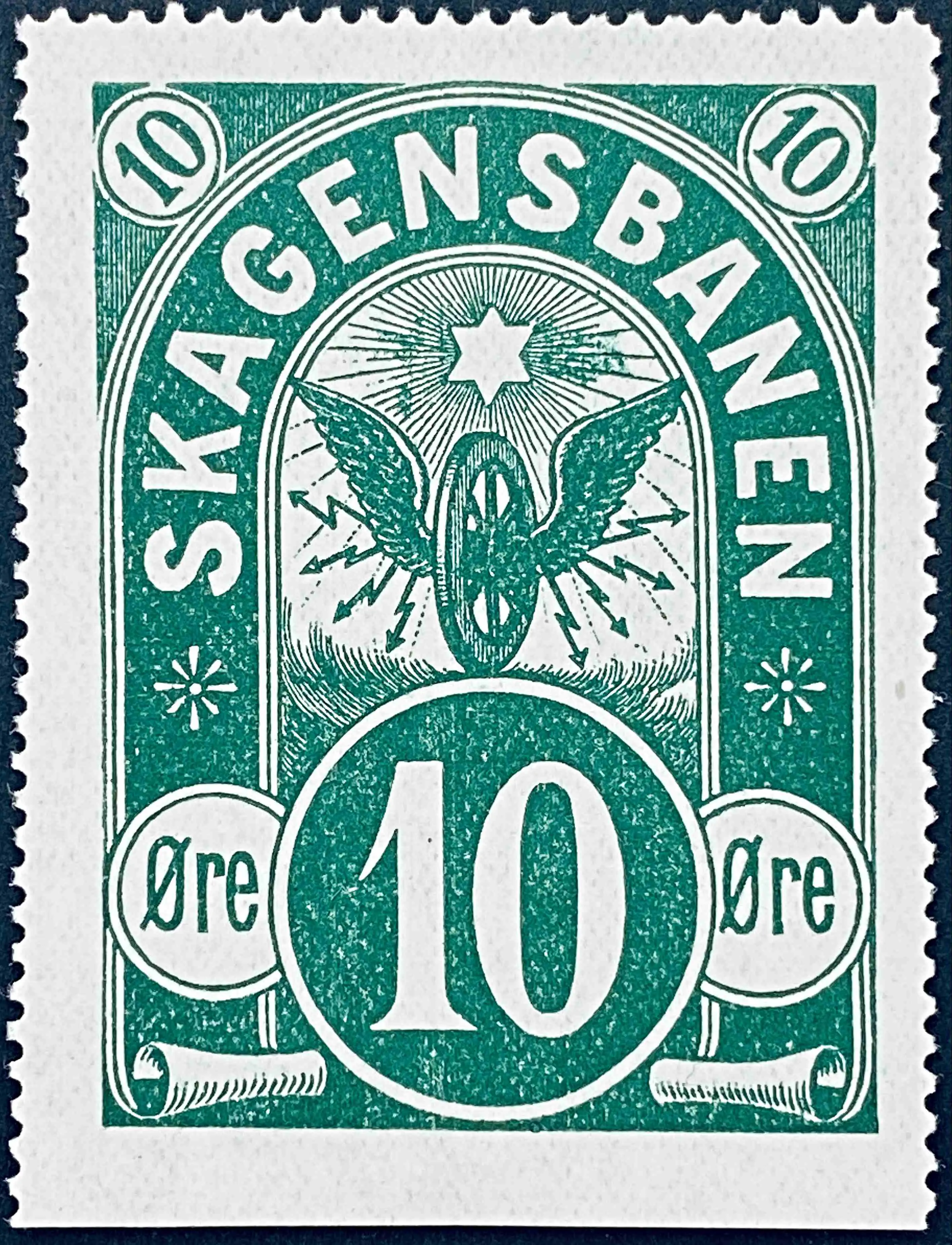 SB 4 - 10 Øre - Grøn nuance.