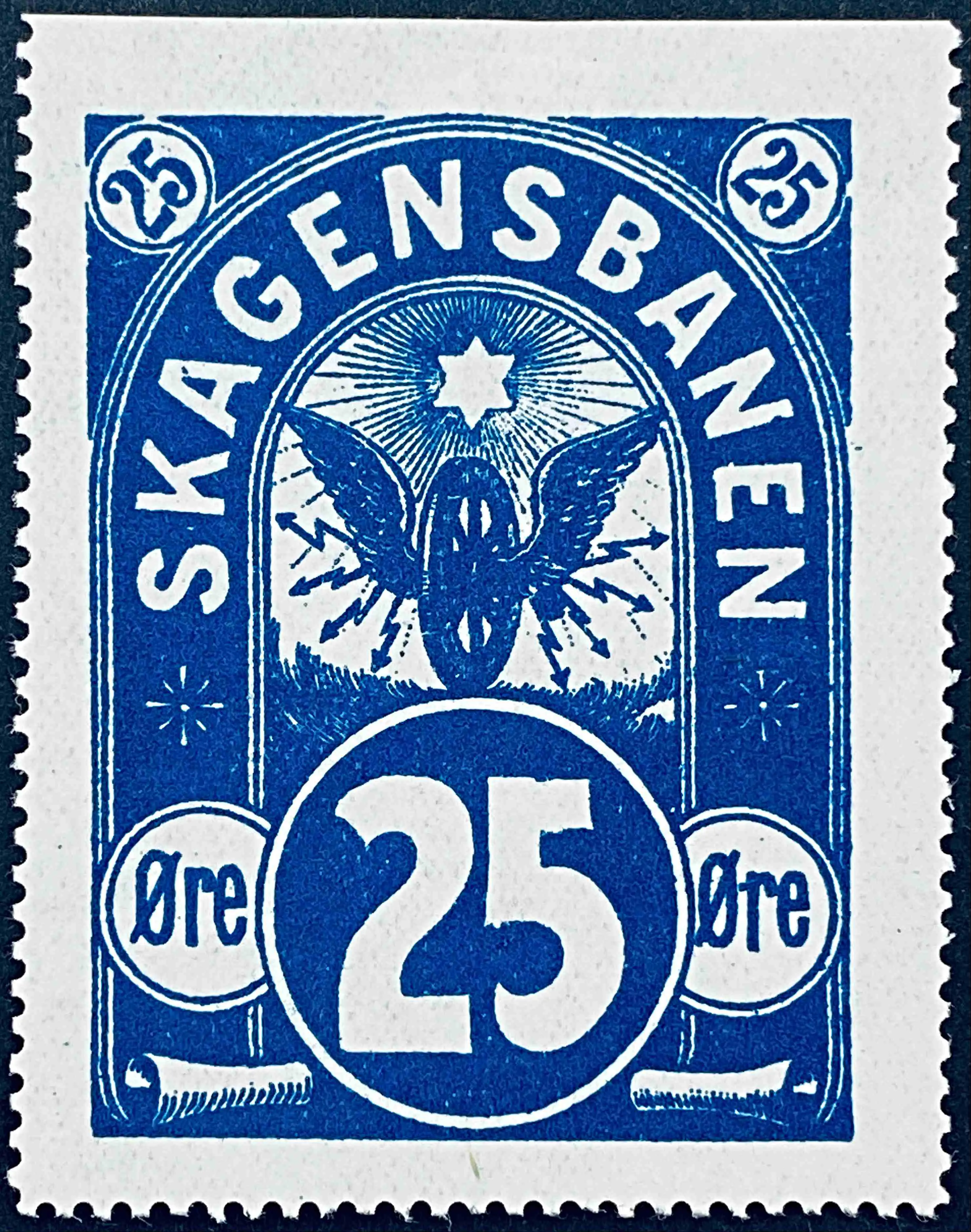 SB 5 - 25 Øre - Blå Nuance.