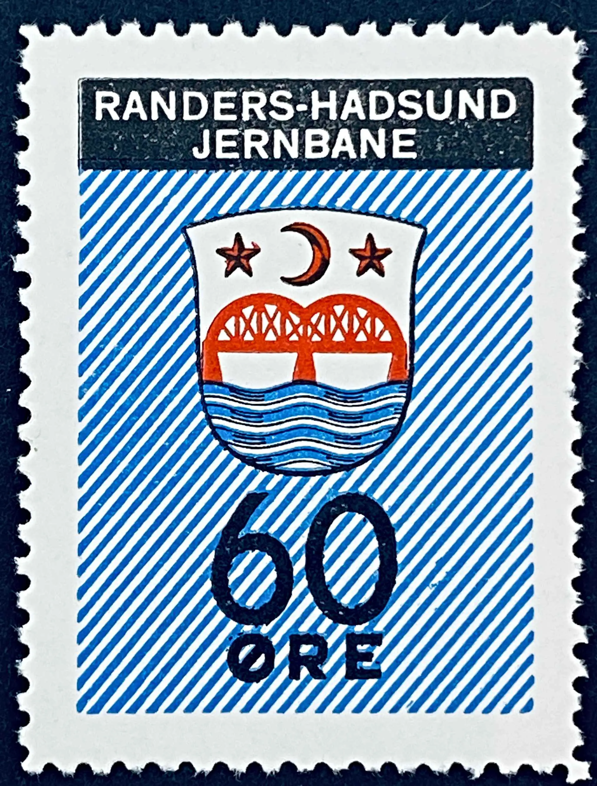 RHJ 78A - 60 Øre - Blå, Rød og Sort.