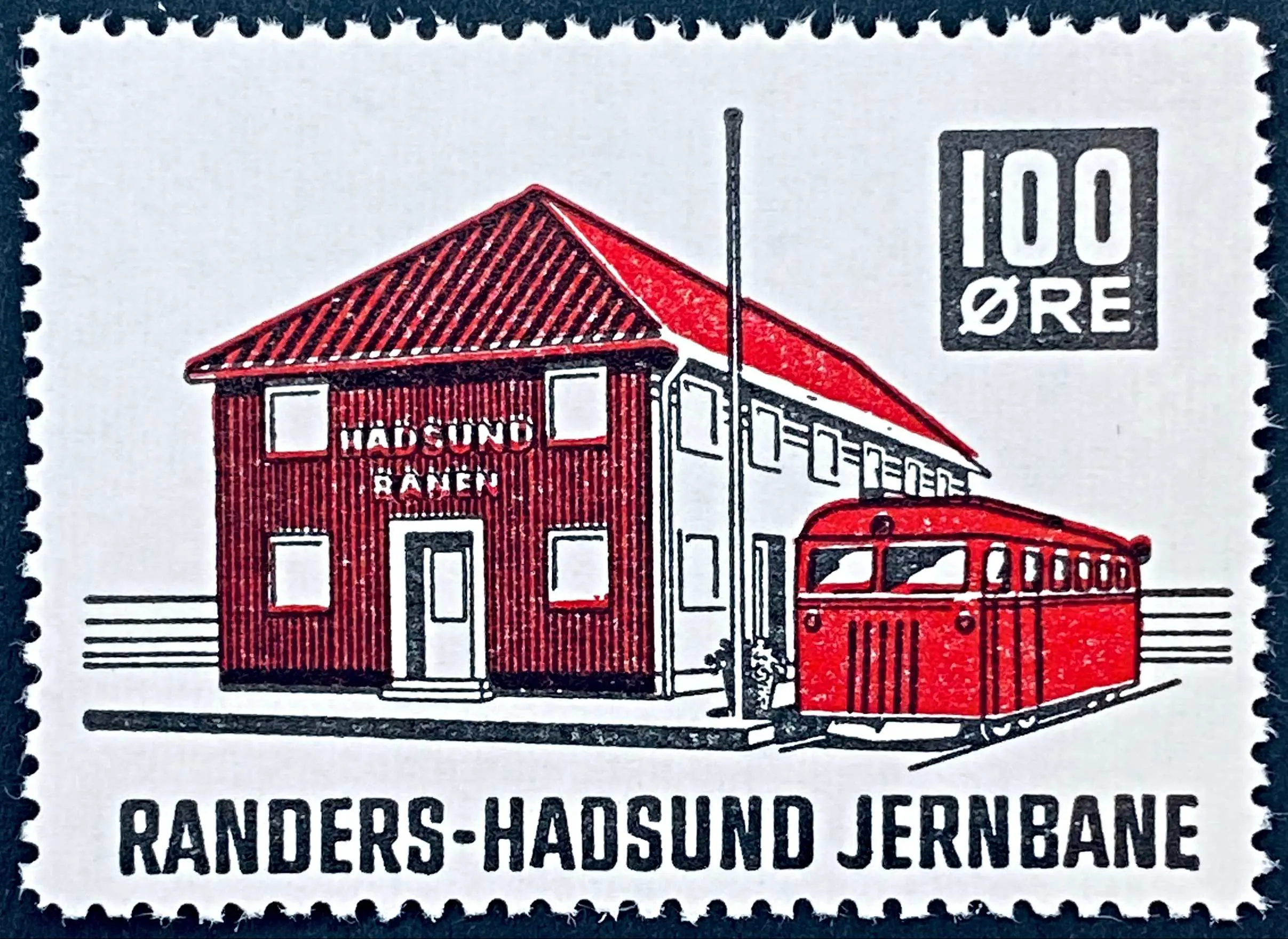 RHJ 87 - 100 Øre - Rød og Sort.