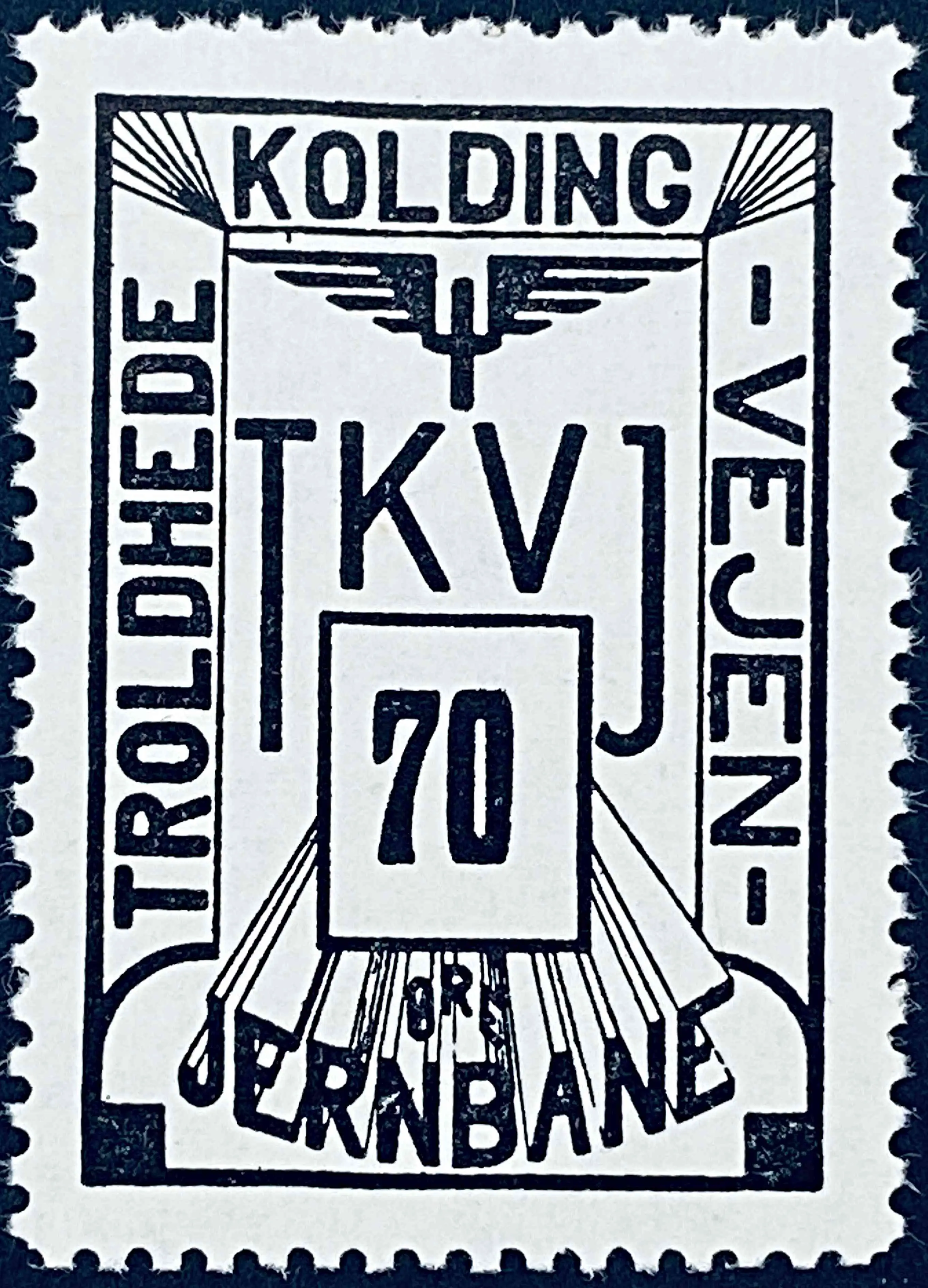 TKVJ 57 - 70 Øre - Sort.