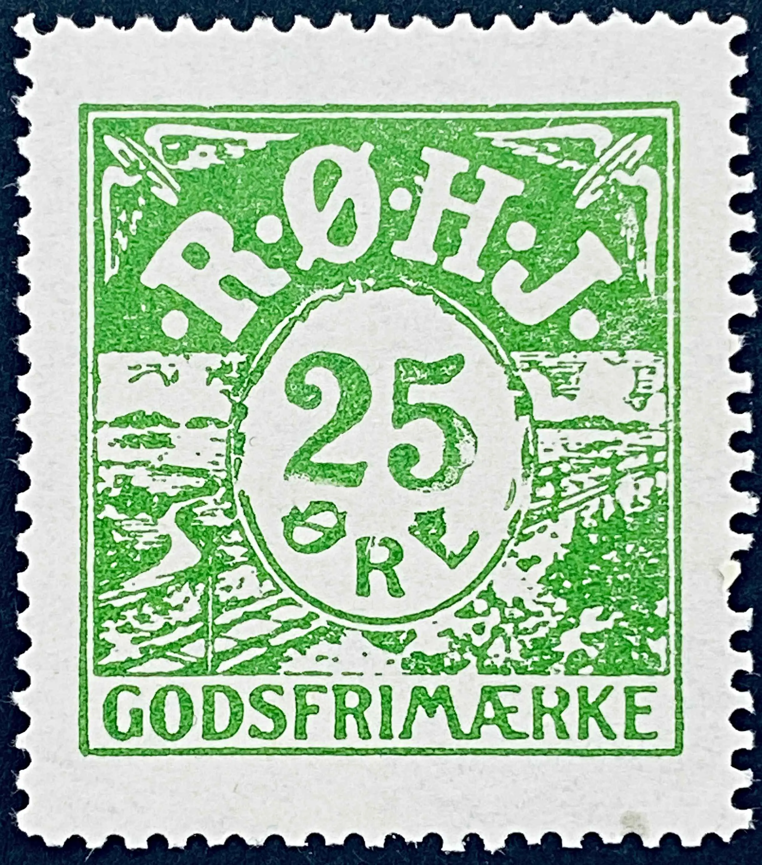 RØHJ 19AA - 25 Øre - Grøn.