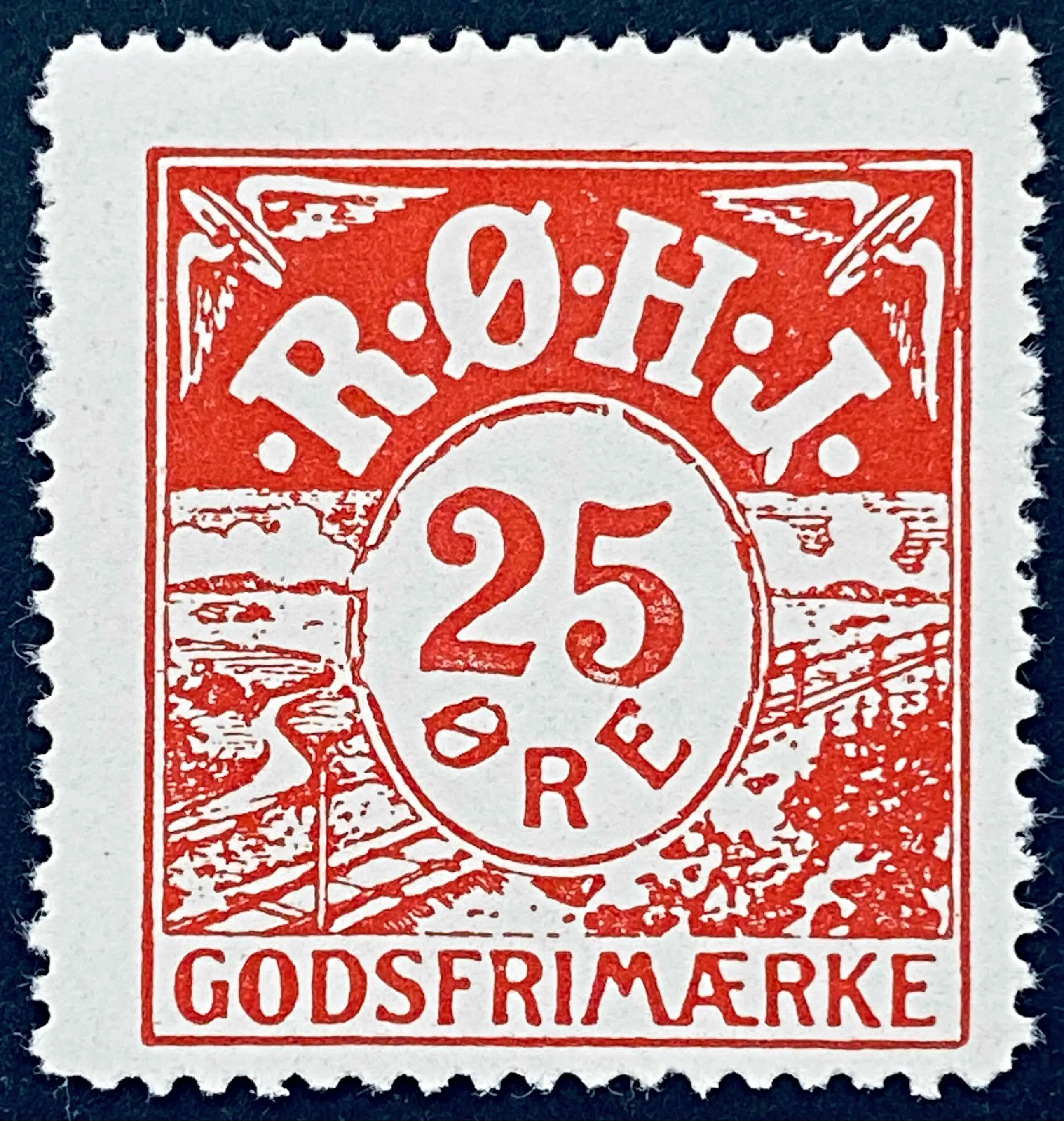 RØHJ 23A - 25 Øre - Rød nuance.