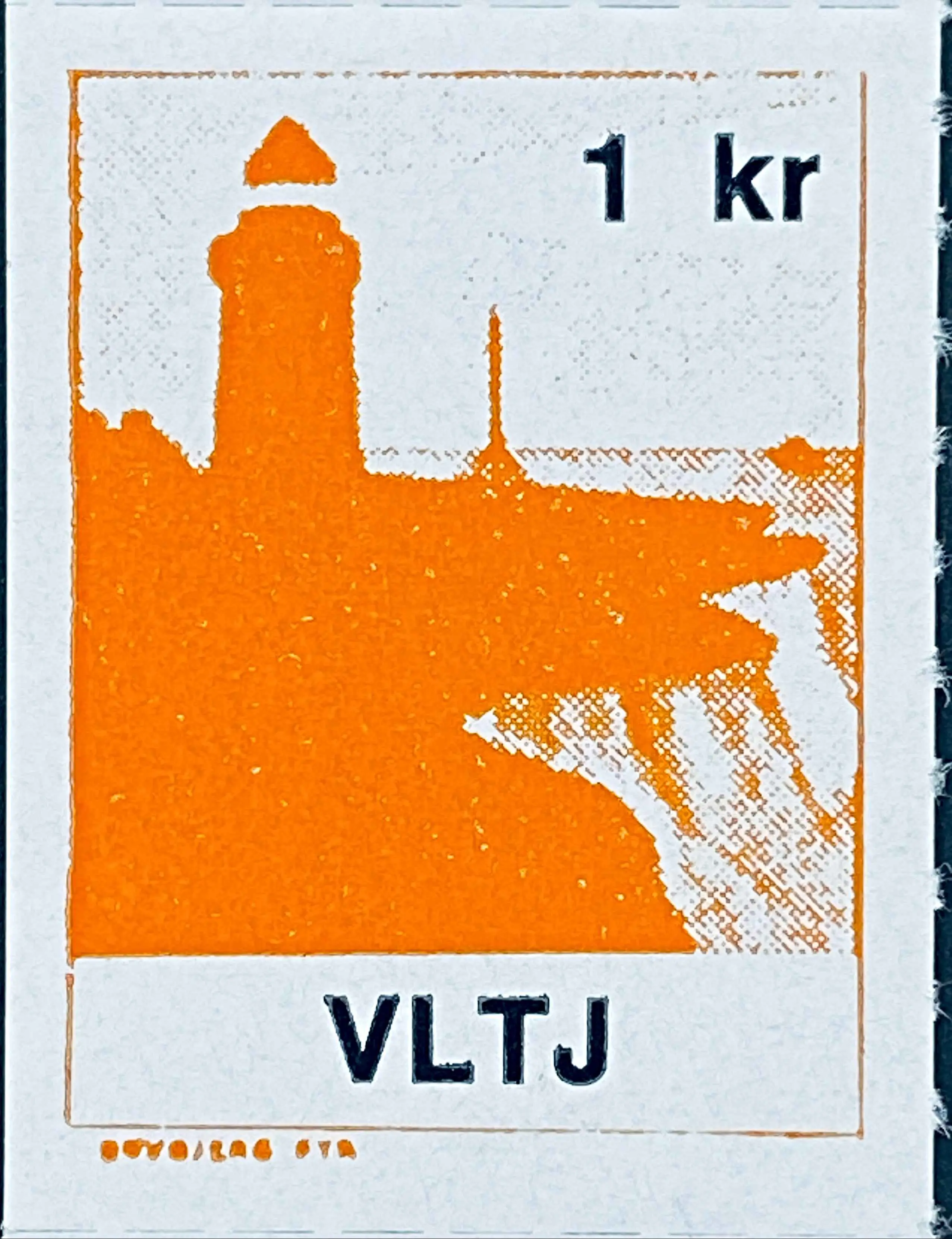 VLTJ 88C - 1 Kroner Motiv: Bovbjerg Fyr - Orange.