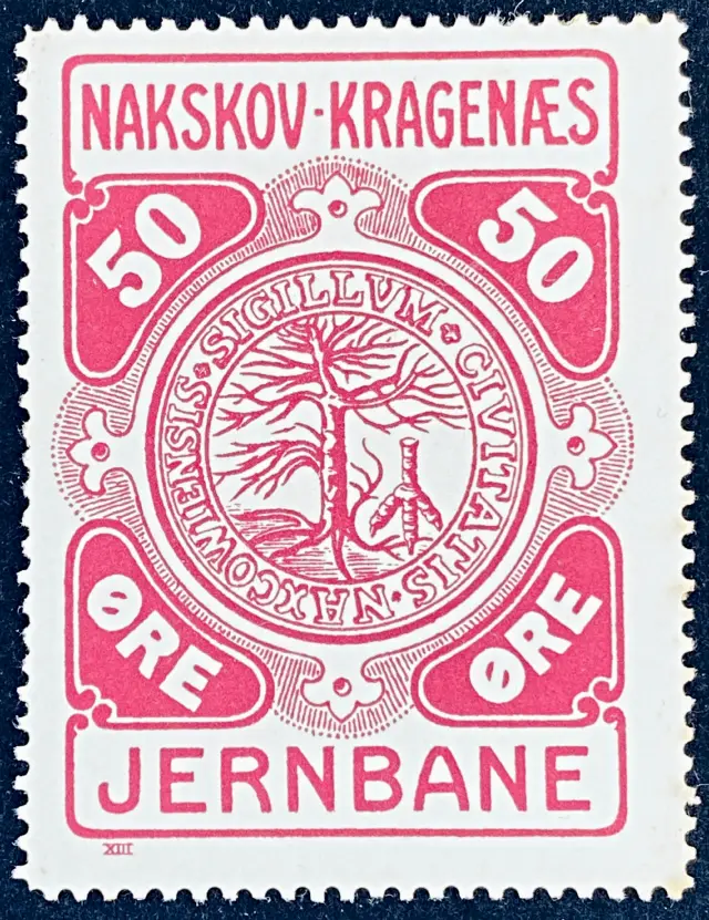 NKJ 16 - 50 Øre - Rød.