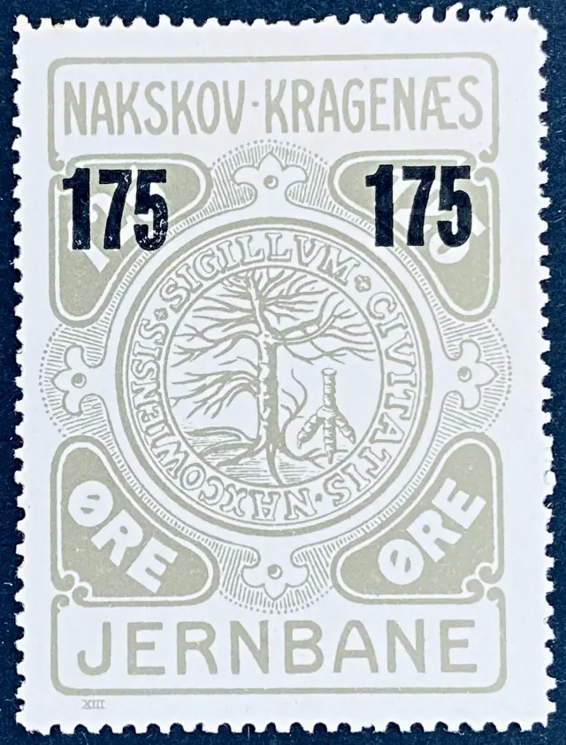 NKJ 30 - Provisorium (overtryk) 175 Øre på 125 Øre - Grå.