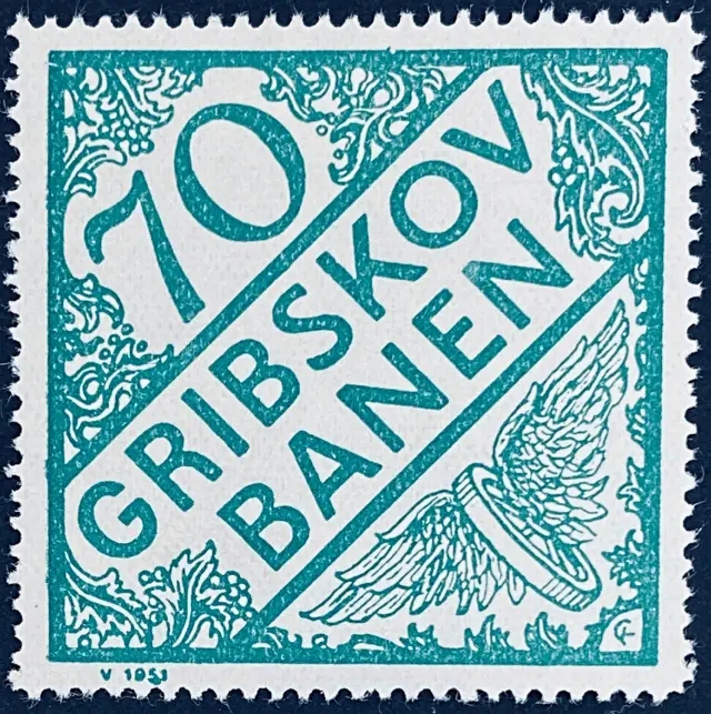 GDS 45 - 70 Øre Motiv: Vingehjul - Blågrøn.