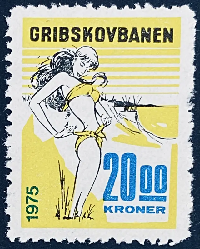 GDS 160 - 20 Kroner Motiv: Badepige - Sort, Gul, Blå og Grøn.