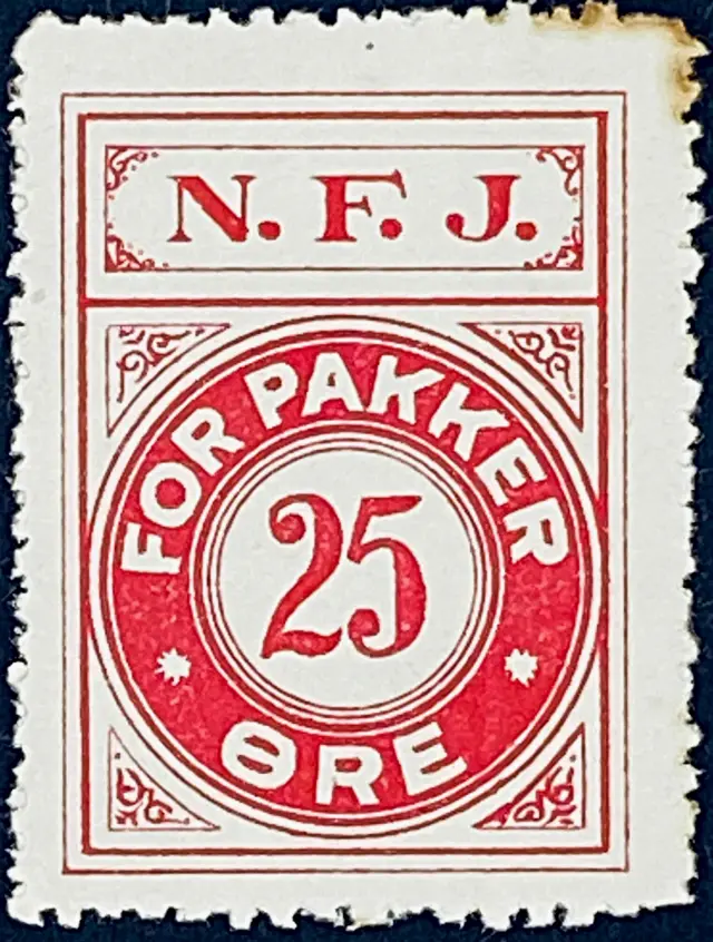NFJ 25A - 25 Øre - Karmin.