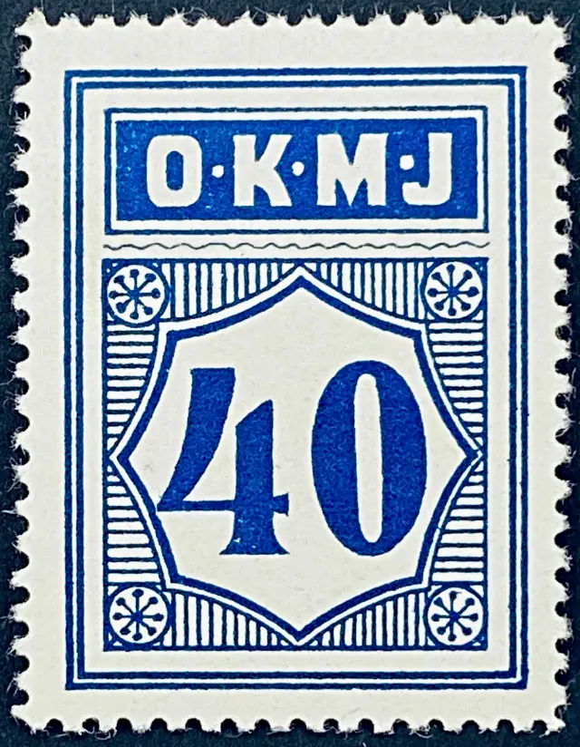 OKMJ 22 - 40 Øre - Blå.
