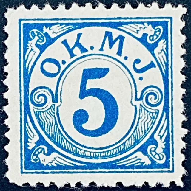 OKMJ F14 - 5 Øre - Blå.