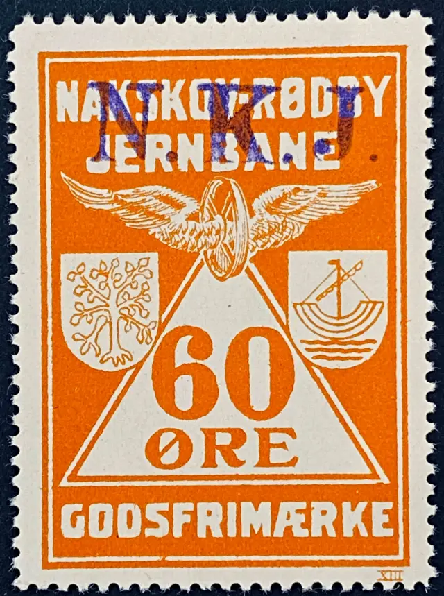 NKJ 21B - 60 Øre - Orange nuance.