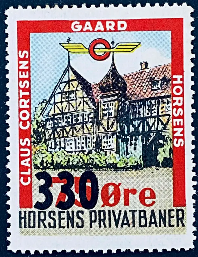 HP 47 - Provisorium (overtryk) 330 Øre på 75 Øre - Flerfarvet.