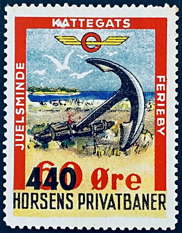 HP 48 - Provisorium (overtryk) 440 Øre sort på 60 Øre - Flerfarvet.